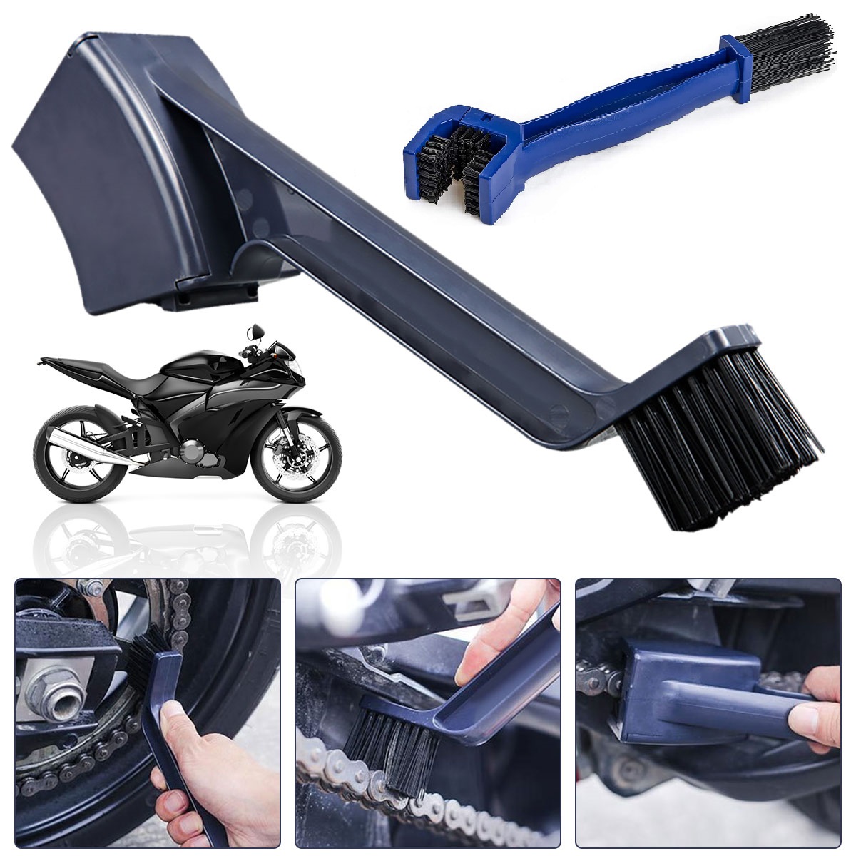 Motorcycle Gear Up - دراجة نارية سلسلة نظافة مزدوجة رؤساء