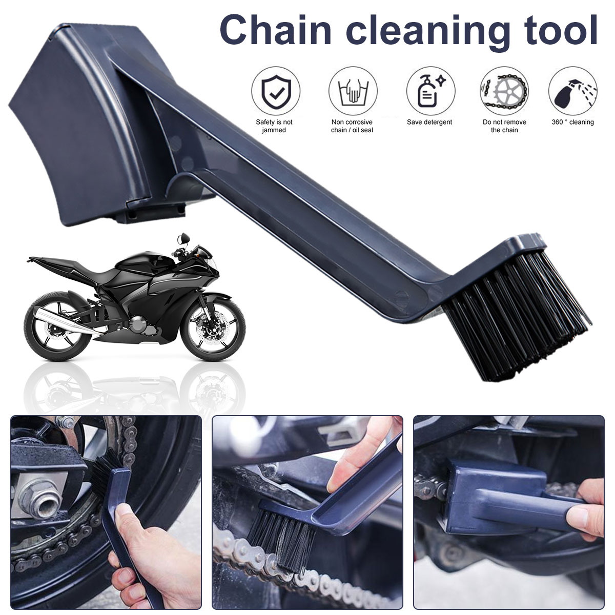 منظف سلسلة الدراجة النارية برؤ - مراجعة Motorcycle Gear Up وسعره